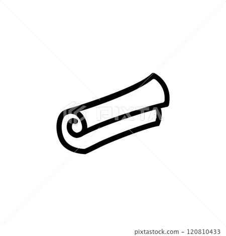 Minimalist vector scroll icon for educational and historical themes 120810433