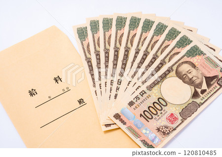 薪資圖片：10,000日圓鈔票 120810485