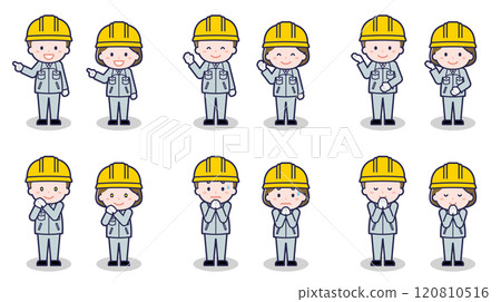 Male and female construction workers 04 120810516