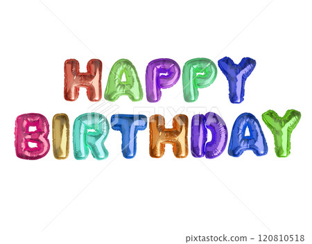 Rainbow bright colourful air celebrated balloons word HAPPY BIRTHDAY Rainbow bright colourful air celebrated balloons word HAPPY BIRTHDAY 120810518