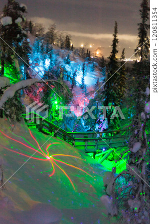 Magic forest at winter, Mysterious Forest in Murmansk region, Kirovsk, fantastic creation 120811354
