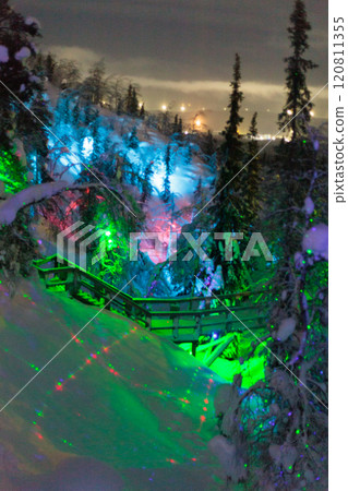 Magic forest at winter, Mysterious Forest in Murmansk region, Kirovsk, fantastic creation 120811355