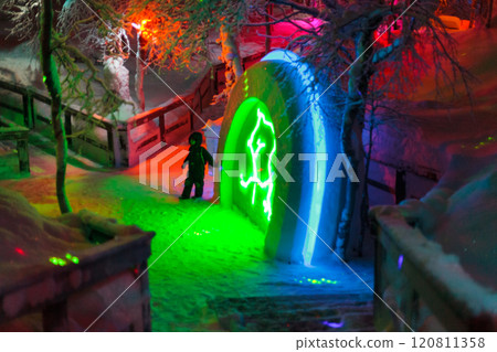 Magic forest at winter, Mysterious Forest in Murmansk region, Kirovsk, fantastic creation 120811358