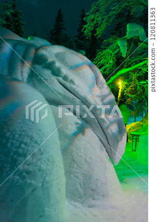 Magic forest at winter, Mysterious Forest in Murmansk region, Kirovsk, fantastic creation 120811363
