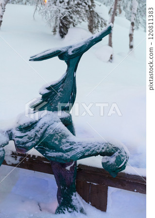 Magic forest at winter, Mysterious Forest in Murmansk region, Kirovsk, fantastic creation 120811383