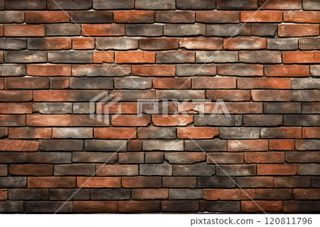 Red brick wall texture for background. Generative AI Red brick wall texture for background. Generative AI 120811796