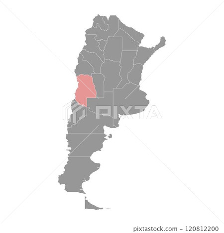 Mendoza Province map, administrative division of Argentina. Vector illustration. 120812200