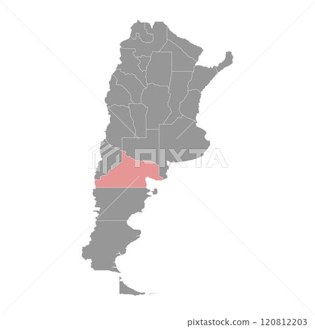 Rio Negro Province map, administrative division of Argentina. Vector illustration. 120812203