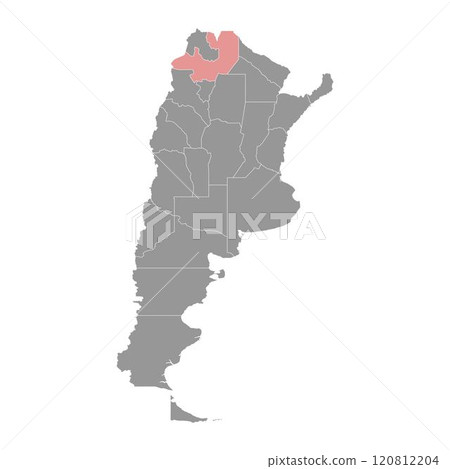 Salta Province map, administrative division of Argentina. Vector illustration. 120812204