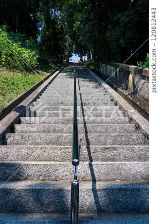 通往男山水庫公園的長階梯,俯瞰姬路城(兵庫縣姬路市) 通往男山水庫公園的長階梯,俯瞰姬路城(兵庫縣姬路市) 120812443