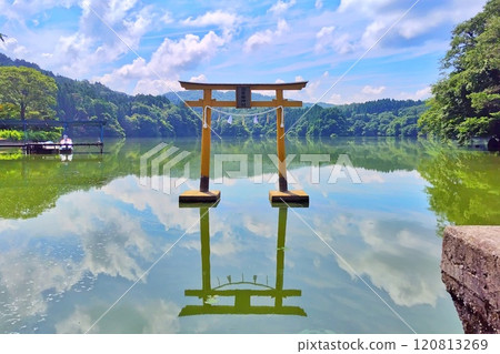 [島根縣] 浮風池二平姬神社鳥居 120813269