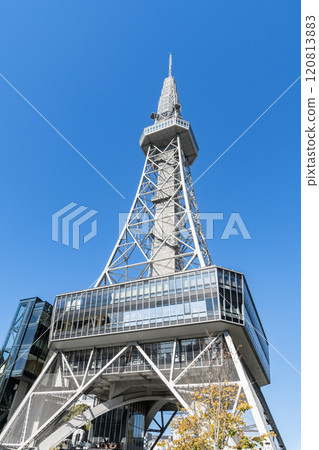 Nagoya TV Tower (MIRAI TOWER) on a clear day in Nagoya, Aichi Prefecture 120813883