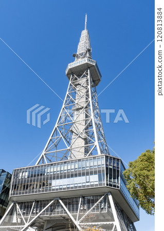 Nagoya TV Tower (MIRAI TOWER) on a clear day in Nagoya, Aichi Prefecture Nagoya TV Tower (MIRAI TOWER) on a clear day in Nagoya, Aichi Prefecture 120813884