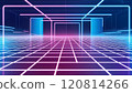 Neon Grid and Futuristic Design - Cyberpunk Sci-Fi Background Neon Grid and Futuristic Design - Cyberpunk Sci-Fi Background 120814266