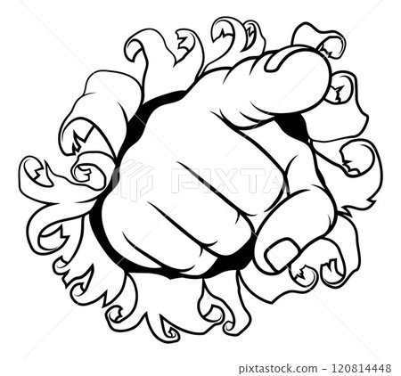 Want You Pointing Finger Cartoon Hand Icon 120814448