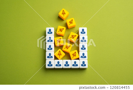A group of investors acquires new startups. Buying technology companies. Promising startups and technologies. 120814455