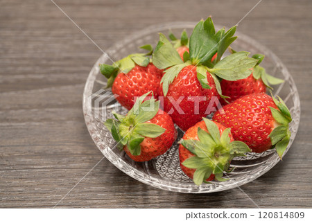 Strawberries on a plate 120814809