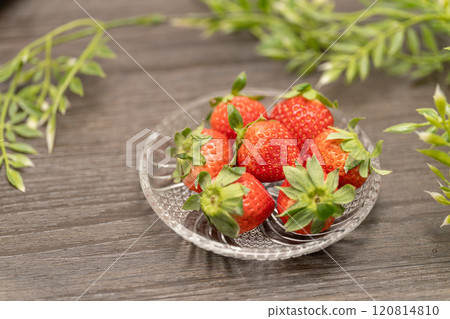 Strawberries on a plate 120814810