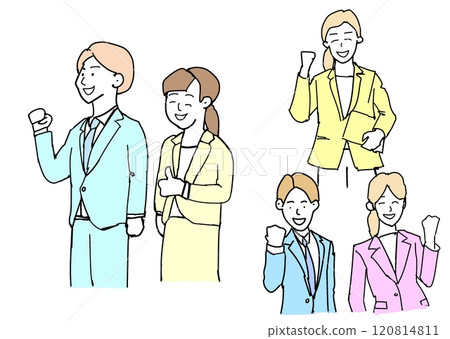 Male and female business team 120814811