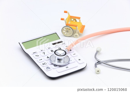 Image of a wheelchair and a stethoscope Image of a wheelchair and a stethoscope 120815068