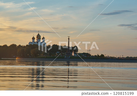 Sunset with a view between Kotorosl river, Strelka Sunset with a view between Kotorosl river, Strelka 120815199