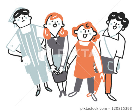 非正規就業女性庫存插畫素材 非正規就業女性庫存插畫素材 120815398