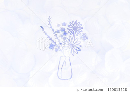 Blue flower letter material 120815528