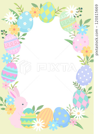 Easter egg illustration frame (vertical) 120815669