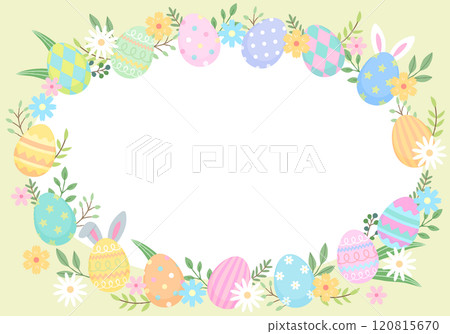 Easter egg illustration frame landscape 120815670