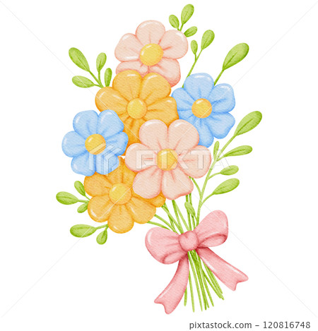 Valentine flower bouquet illustration capturing love and romance with fresh floral arrangements. Perfect for holiday designs, wedding themes, or heartfelt gift ideas. Valentine flower bouquet illustration capturing love and romance with fresh floral arrangements. Perfect for holiday designs, wedding themes, or heartfelt gift ideas. 120816748