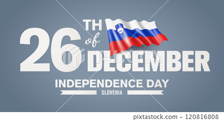 Slovenia happy independence day greeting card, banner with template text vector illustration Slovenia happy independence day greeting card, banner with template text vector illustration 120816808