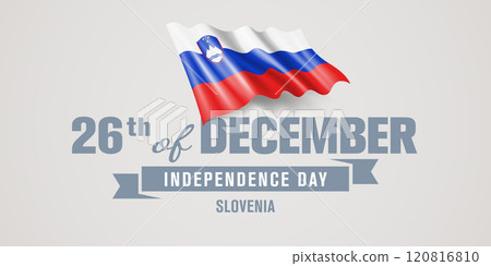 Slovenia happy independence day greeting card, banner vector illustration Slovenia happy independence day greeting card, banner vector illustration 120816810