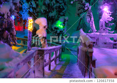 Magic forest at winter, Mysterious Forest in Murmansk region, Kirovsk, fantastic creation Magic forest at winter, Mysterious Forest in Murmansk region, Kirovsk, fantastic creation 120817358