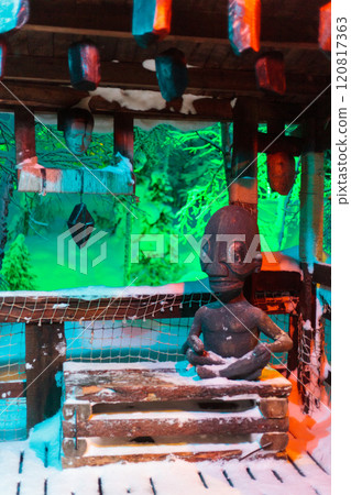 Magic forest at winter, Mysterious Forest in Murmansk region, Kirovsk, fantastic creation 120817363