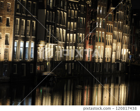 amsterdam channel view at night 120817438
