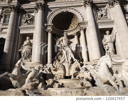 trevi fountain under restoration 120817457