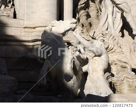 trevi fountain under restoration 120817473
