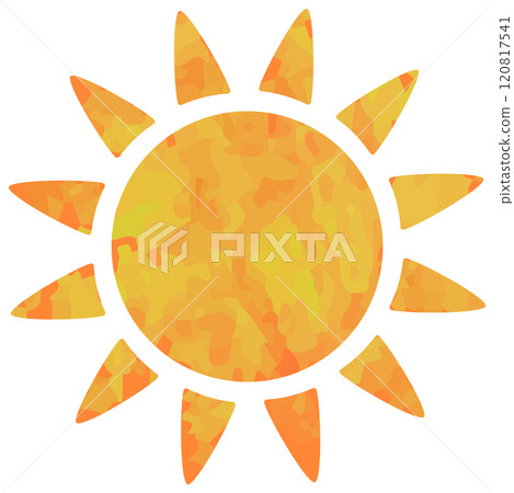 簡單的太陽插畫天氣向量素材 120817541
