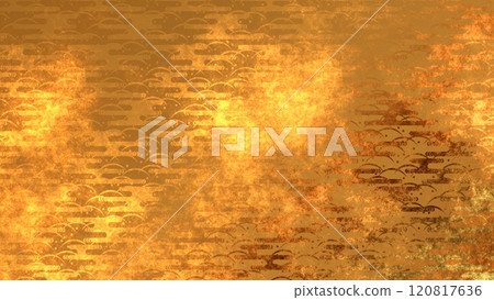 Golden Japanese pattern background Golden Japanese pattern background 120817636