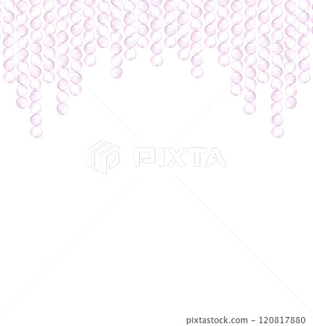 Christmas garlands frame border. Hand drawn watercolor illustration of beads isolated on white background. Can be used for postcard, invitation, scrapbook and other printed products. Christmas garlands frame border. Hand drawn watercolor illustration of beads isolated on white background. Can be used for postcard, invitation, scrapbook and other printed products. 120817880