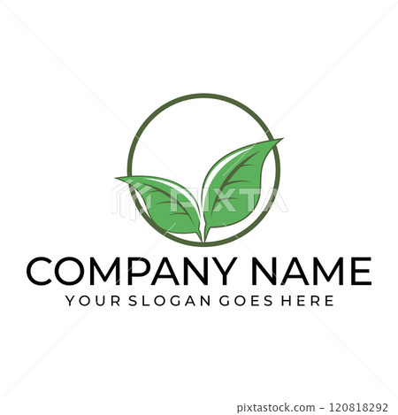 leaf vector illustration design icon logo 120818292