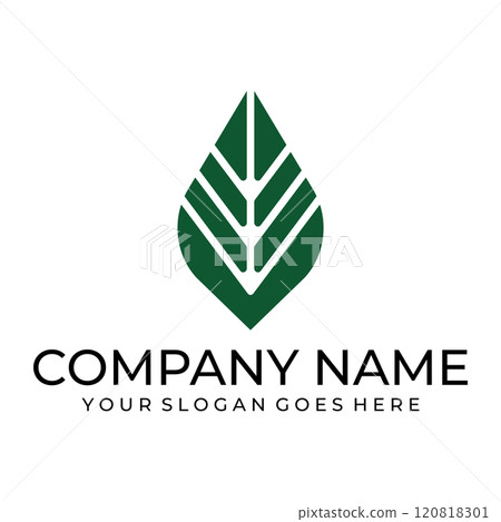 leaf vector illustration design icon logo 120818301