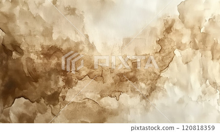 Abstract brown watercolor background. Dry brush and glazing 120818359
