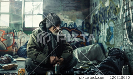 An Urban Alley Filled with Distressed Environment 120818620
