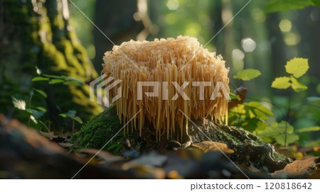 Wild mushroom foraging in the forest Wild mushroom foraging in the forest 120818642