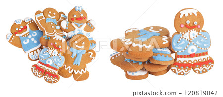 christmas gingerbread cookie isolated on white background 120819042