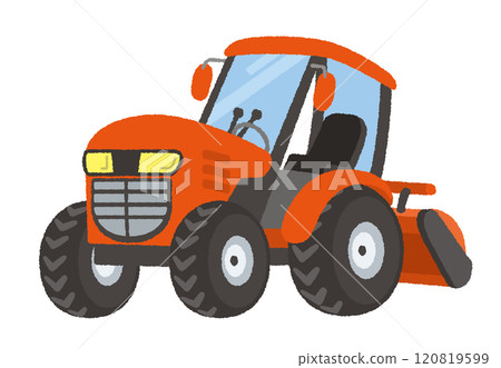 Tractor red illustration 120819599