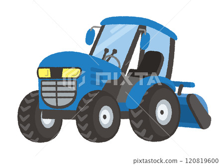 Tractor blue illustration 120819600