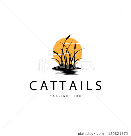 Cattail Logo Design Vector Simple Illustration Symbol Template Cattail Logo Design Vector Simple Illustration Symbol Template 120821273