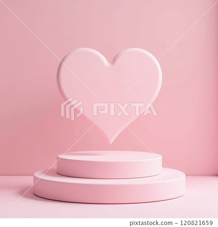 AI-generated item. Pink stand podium  120821659